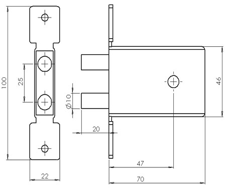 Cross Key Door Lock