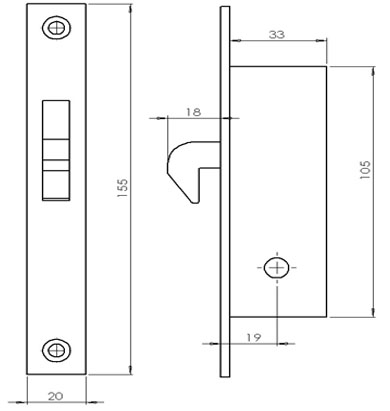 Cross Key Door Lock