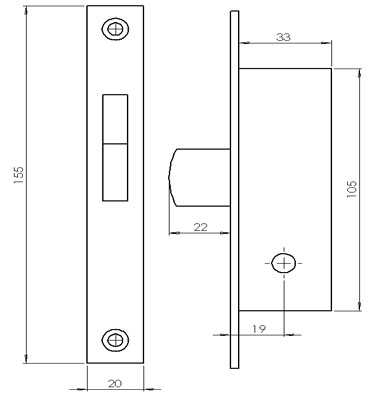 Cross Key Door Lock